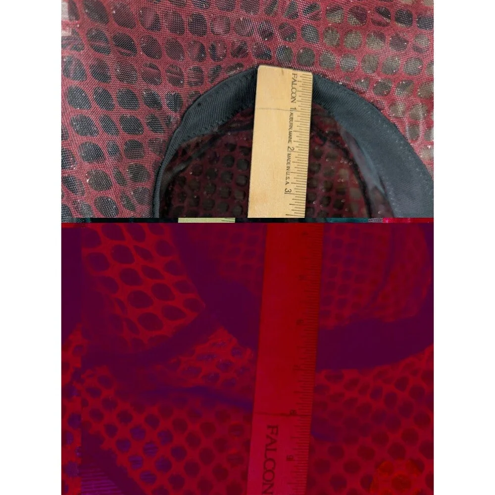NWT FS Professional Ladies Hat Red Black Wide Brim Kentucky Derby Church Tea